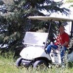 Dad in Golf Cart